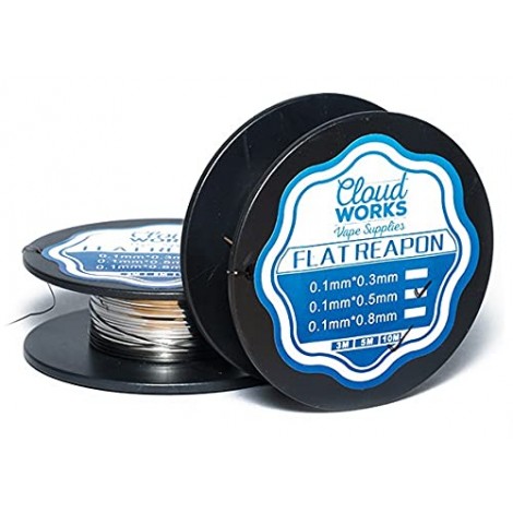 Cloudworks - SW6 10 Meter (0,50mm) Wickeldraht Flachdraht Kanthal 0,10mm x 0,50mm 10m
