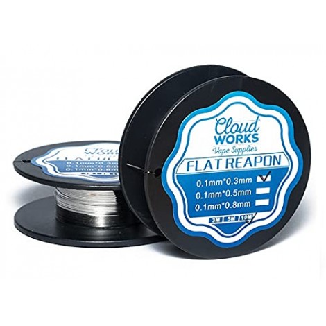 Cloudworks - SW5 10 Meter (0,30mm) Wickeldraht Flachdraht Kanthal 0,10mm x 0,30mm 10m