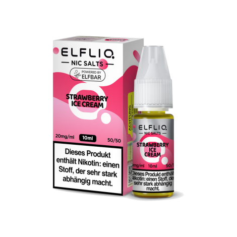 ELFLIQ - Strawberry Ice Cream 10ml Nikotinsalz Liquid