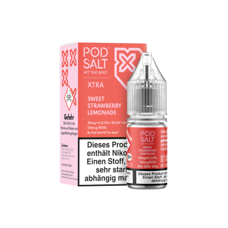 Pod Salt X - Sweet Strawberry Lemonade 10ml Nikotinsalz Liquid