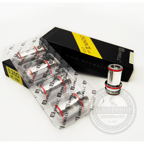 Uwell - Crown 3 Coils 0,25 Ohm 4er Pack